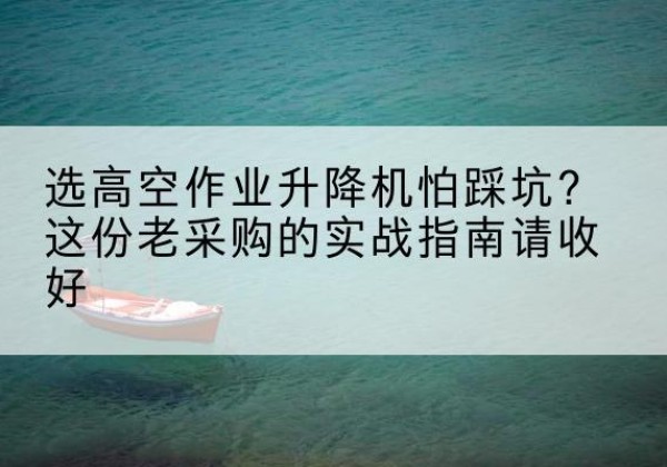 黔东南高空作业升降机厂家推荐-选高空作业升降机怕踩坑？这份老采购的实战指南请收好
