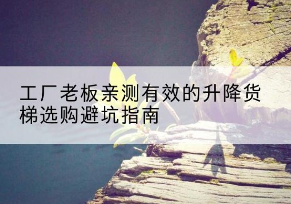 黔东南升降货梯怎么选-工厂老板亲测有效的升降货梯选购避坑指南